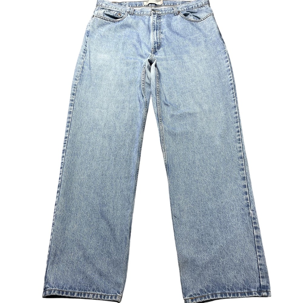 VTG Levis 550 Jeans Mens 40x34 Light Blue Relaxed Fit Tapered Denim Pants Y2K